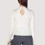 Maglione Only ONLIBI LS RIB HIGH NECK Panna - Foto 2