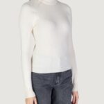 Maglione Only ONLIBI LS RIB HIGH NECK Panna - Foto 5