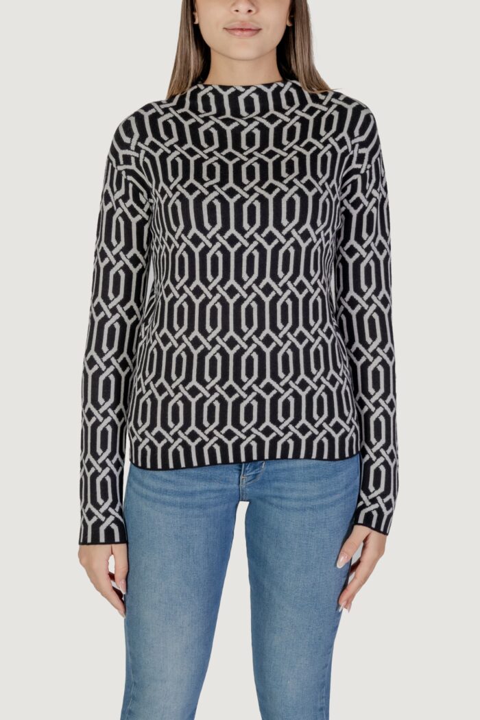 Maglione Street One graphical jacquard sweater Nero