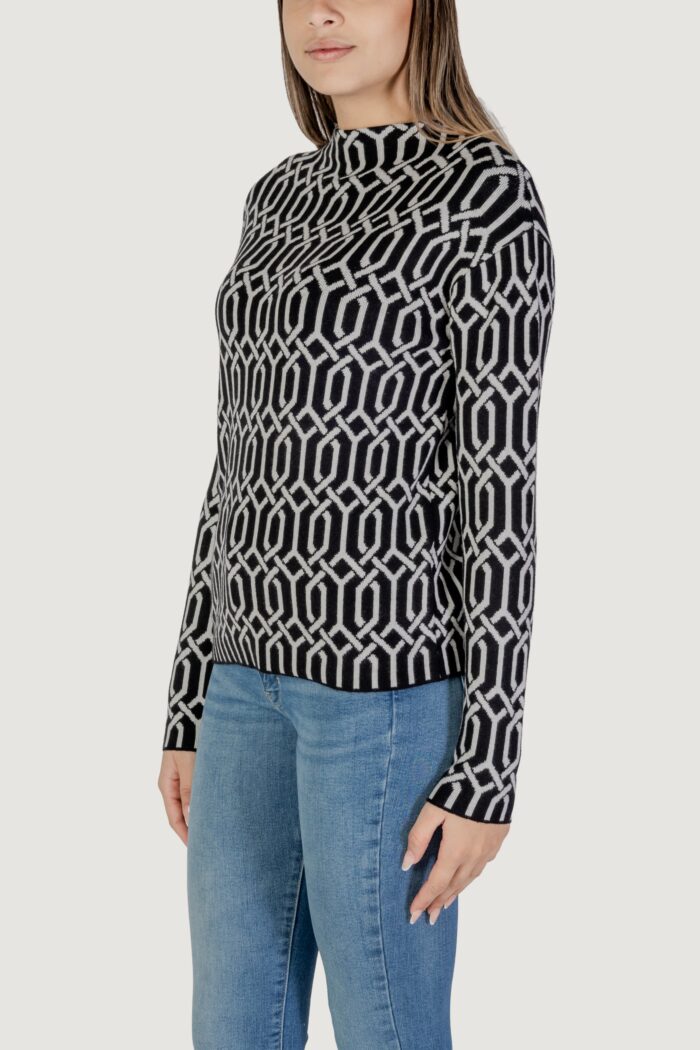 Maglione Street One graphical jacquard sweater Nero