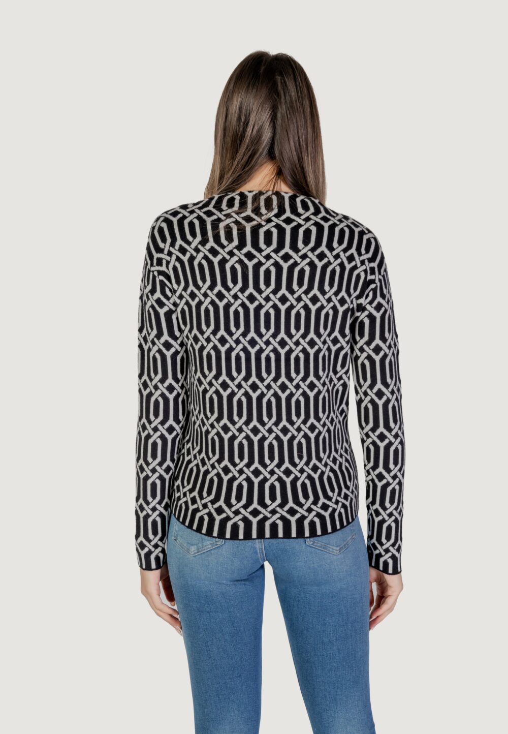 Maglione Street One graphical jacquard sweater Nero - Foto 4