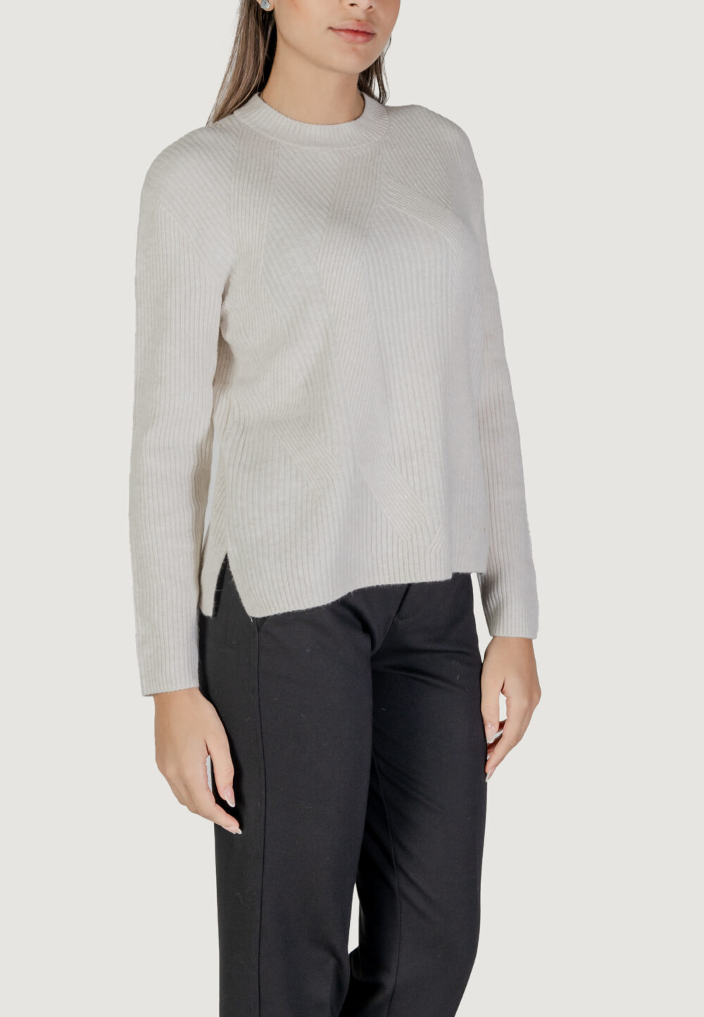 Maglione Street One EOS_cosy rib structured sweate Panna - Foto 3