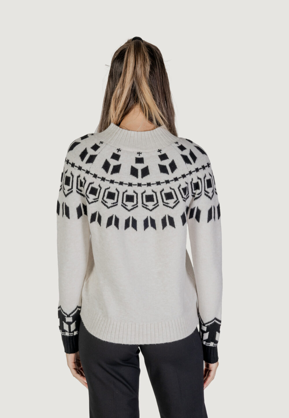 Maglione Street One EOS_placed jacquard sweater Panna - Foto 2