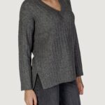 Maglione Vila Clothes VIMIRAZ L/S REV V-NECK KNIT PULLOVER/BF Grigio - Foto 2