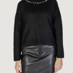 Maglione Vila Clothes VILOUISIANA O-NECK KNIT TOP/KA Nero - Foto 1