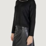 Maglione Vila Clothes VILOUISIANA O-NECK KNIT TOP/KA Nero - Foto 2