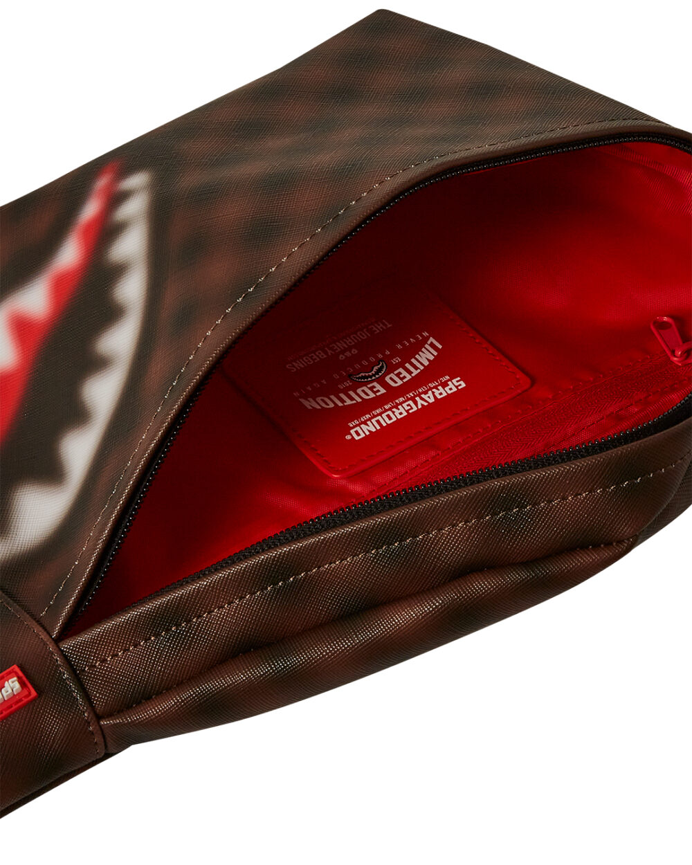 Marsupio Sprayground SHARKS IN PARIS BLUR SAVVY CROSSBODY Marrone - Foto 4