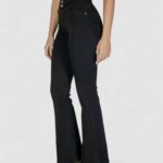 Pantaloni bootcut Only ONLCHERYL HW RETRO FLARED RED DNM BJ Nero - Foto 2