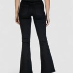 Pantaloni bootcut Only ONLCHERYL HW RETRO FLARED RED DNM BJ Nero - Foto 4