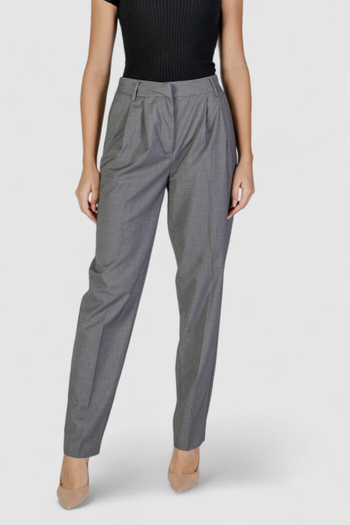 Pantaloni regular Vila Clothes VIRILEY LANYA HW PANTS/BF Grigio