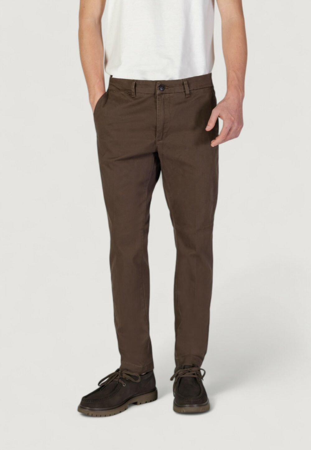 Pantaloni slim Borghese Parma Marrone - Foto 1