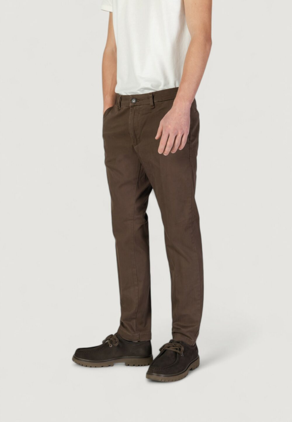 Pantaloni slim Borghese Parma Marrone - Foto 2