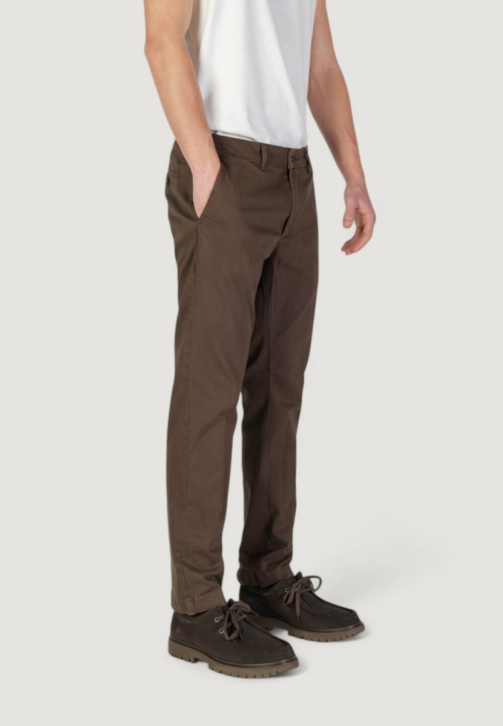 Pantaloni slim Borghese Parma Marrone - Foto 3