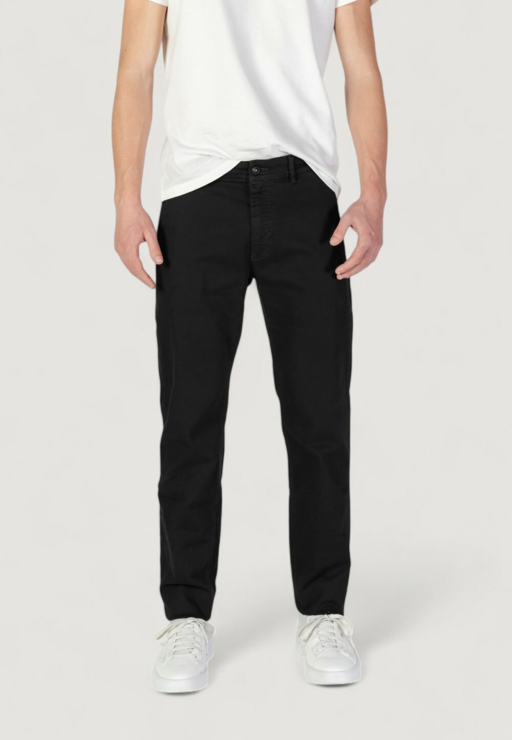 Pantaloni slim Boss Chino-Slim-1 10258480 01 Nero - Foto 1