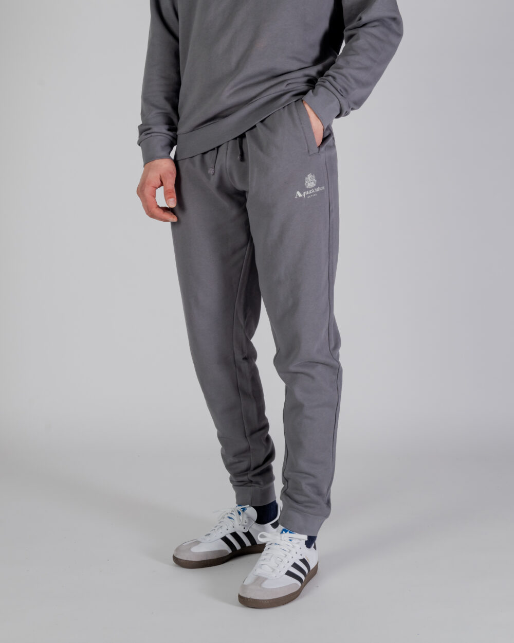 Pantaloni sportivi Aquascutum ACTIVE SMALL LOGO TRACK PANTS Antracite - Foto 1