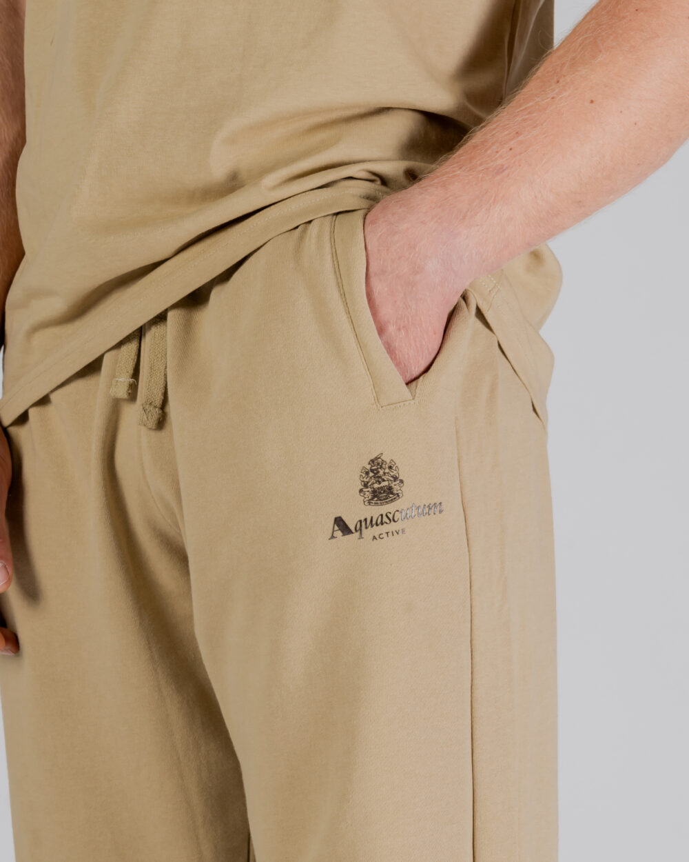 Pantaloni sportivi Aquascutum ACTIVE SMALL LOGO TRACK PANTS Beige - Foto 5