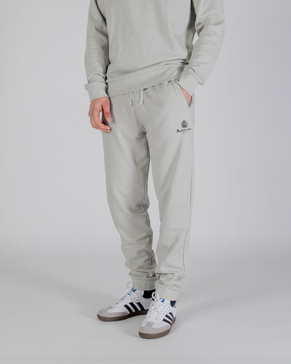 Pantaloni sportivi Aquascutum ACTIVE SMALL LOGO TRACK PANTS Grigio - Foto 1