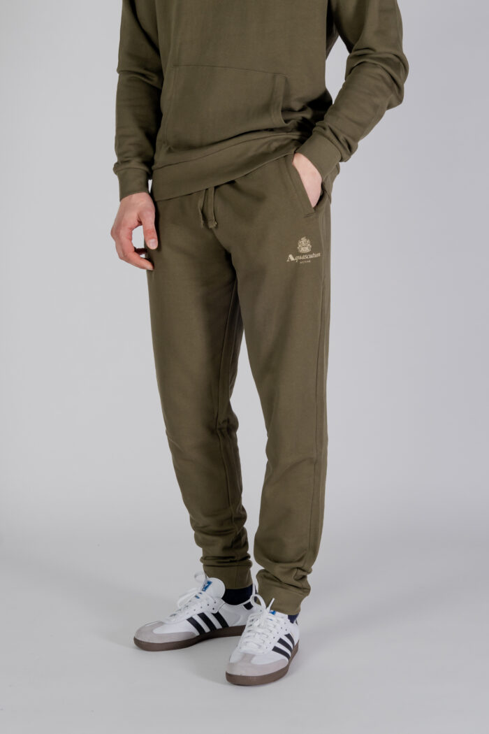 Pantaloni sportivi Aquascutum ACTIVE SMALL LOGO TRACK PANTS Verde Oliva