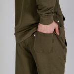 Pantaloni sportivi Aquascutum ACTIVE SMALL LOGO TRACK PANTS Verde Oliva - Foto 4