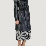 Parka Only ONLBINA FAUX LEATHER WRAP Nero - Foto 3