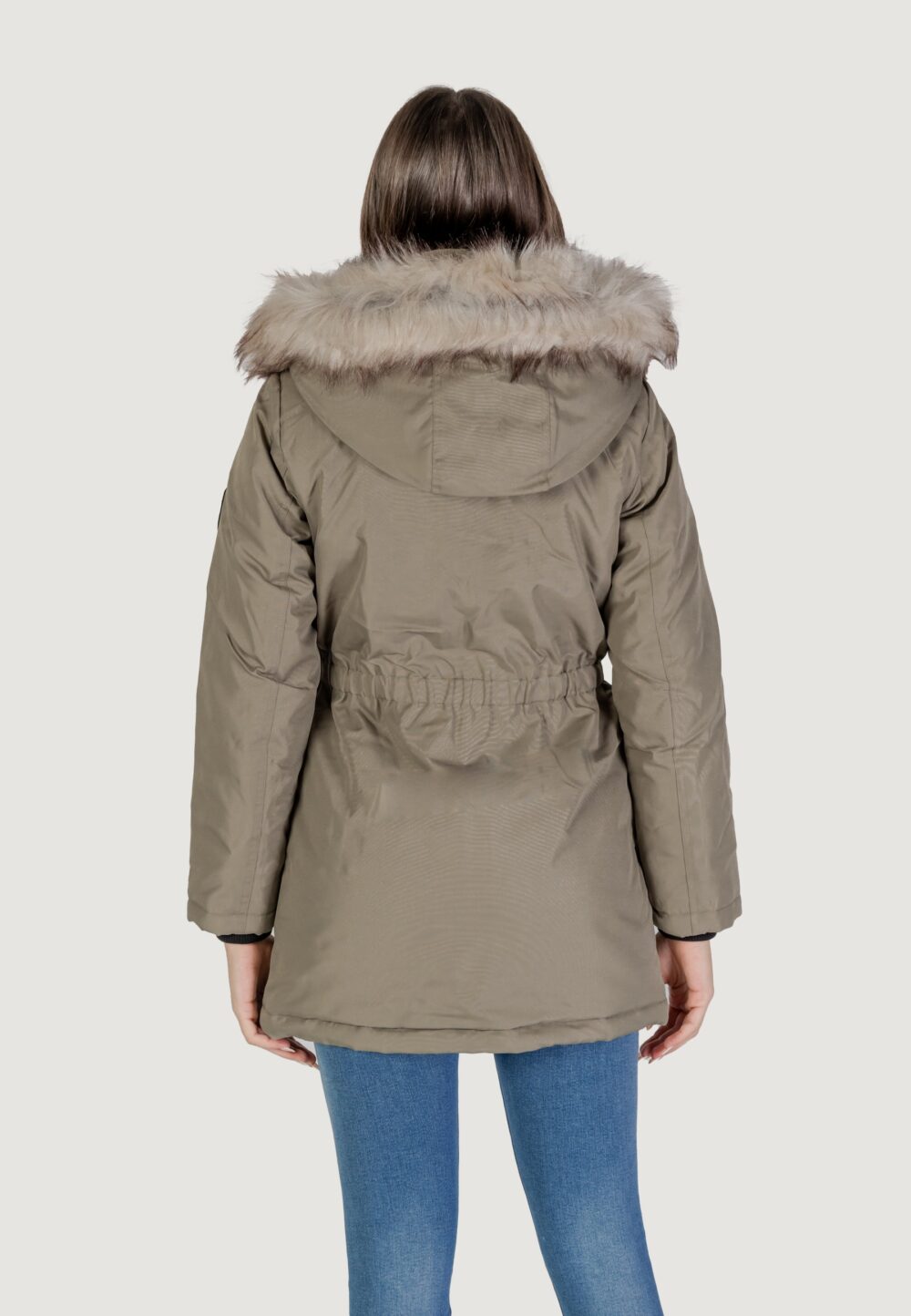 Parka Only ONLIRIS FUR WINTER PARKA CC 2023 OTW Verde Oliva - Foto 4