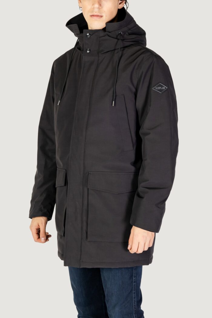 Parka Replay RECYCLED THREE LAYERS NYLON POLY Nero – M8404 .000.83776R