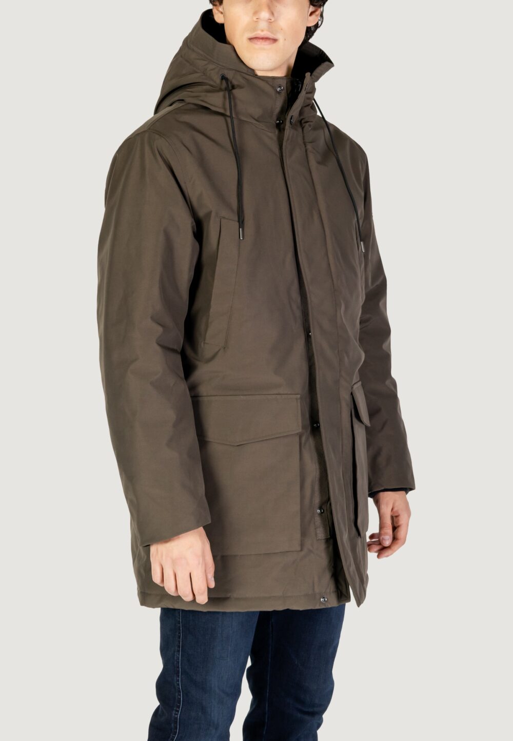 Parka Replay RECYCLED THREE LAYERS NYLON POLY Verde Oliva - Foto 4