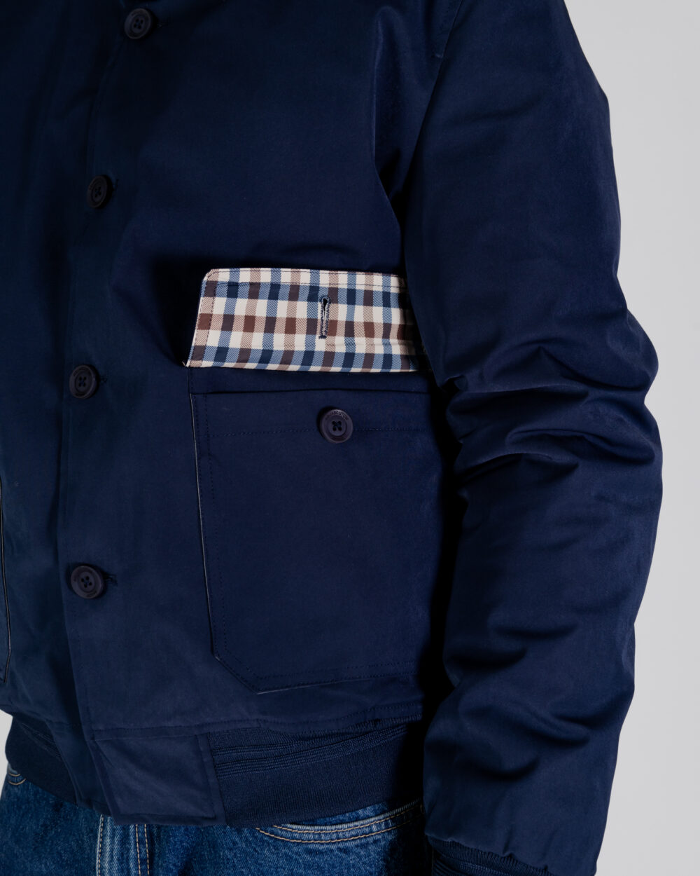 Giubbotto Aquascutum HYDRO ACTIVE TRAVELLER JACKET Blu - Foto 4