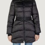 Piumino Guess SELINE LOGO MIDI PUFFER Nero - Foto 1