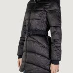 Piumino Guess SELINE LOGO MIDI PUFFER Nero - Foto 2