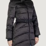 Piumino Guess SELINE LOGO MIDI PUFFER Nero - Foto 3