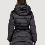 Piumino Guess SELINE LOGO MIDI PUFFER Nero - Foto 4