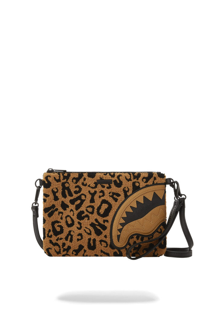 Pochette e beauty Sprayground CHENILLE CHEETAH POUCHETTE Marrone