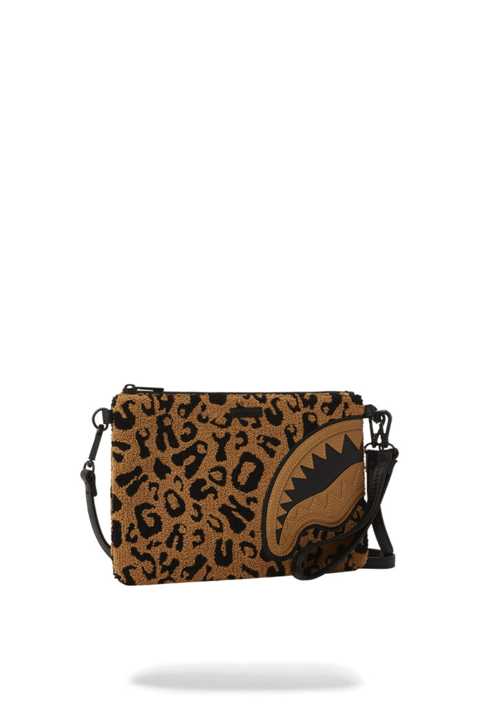 Pochette e beauty Sprayground CHENILLE CHEETAH POUCHETTE Marrone