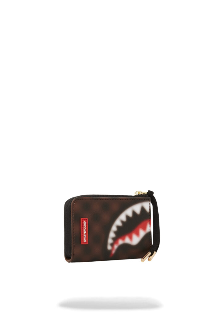 Portafoglio con portamonete Sprayground SHARKS IN PARIS BLUR WALLET Marrone