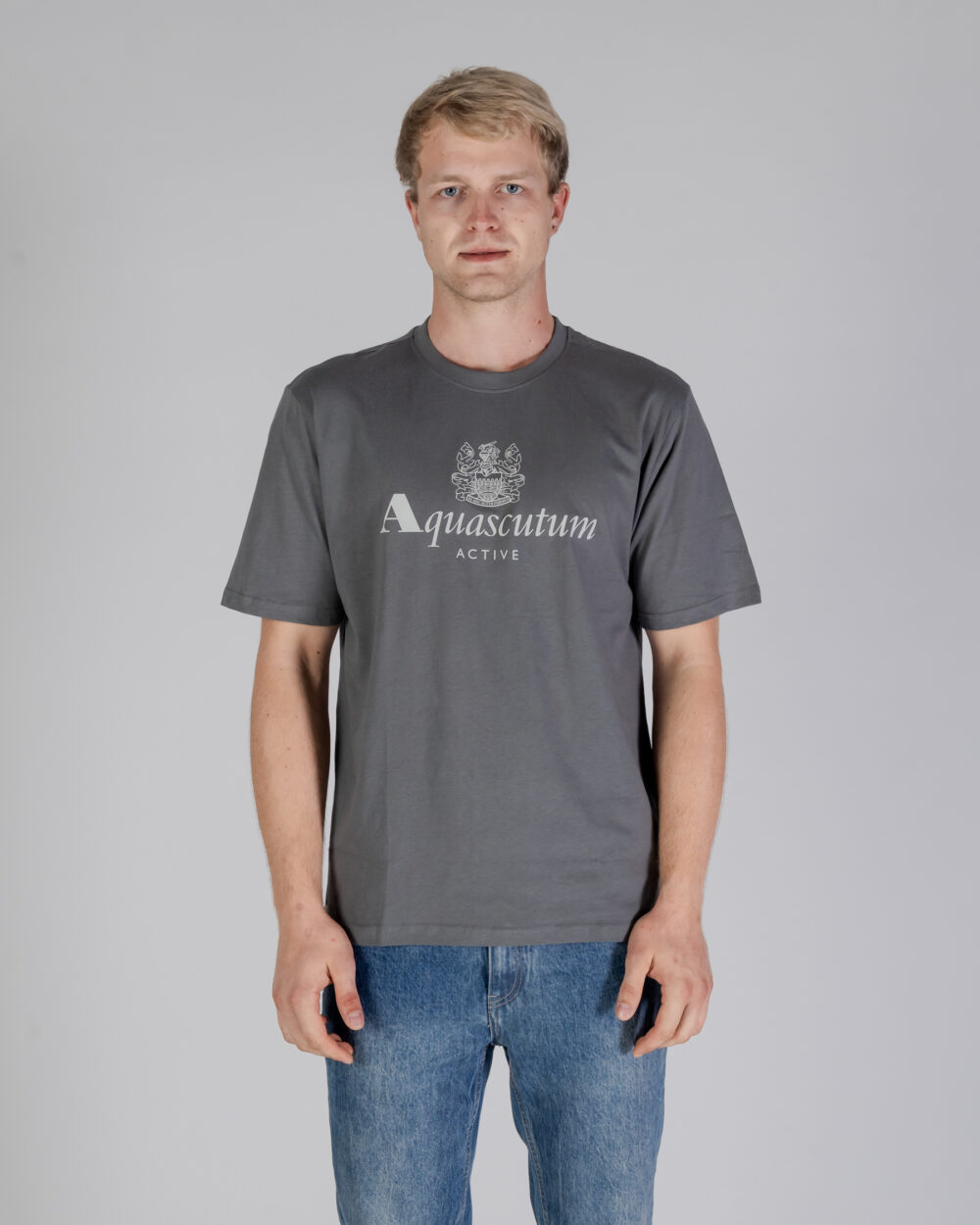 T-shirt Aquascutum ACTIVE BIG LOGO T-SHIRT Antracite - Foto 1