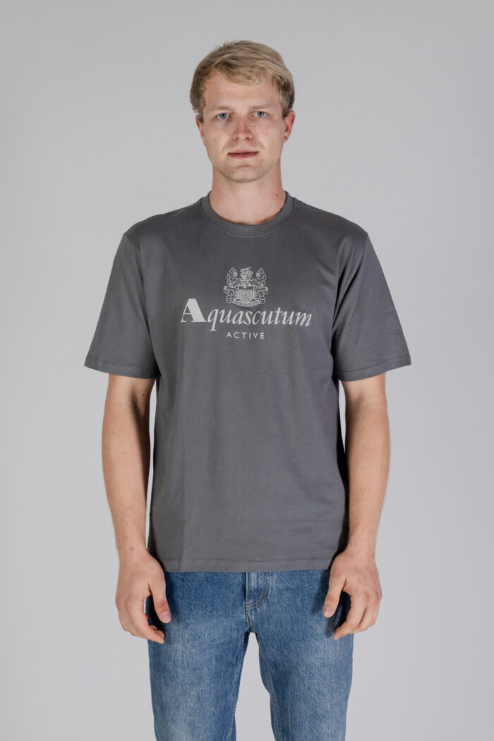 T-shirt Aquascutum ACTIVE BIG LOGO T-SHIRT Antracite