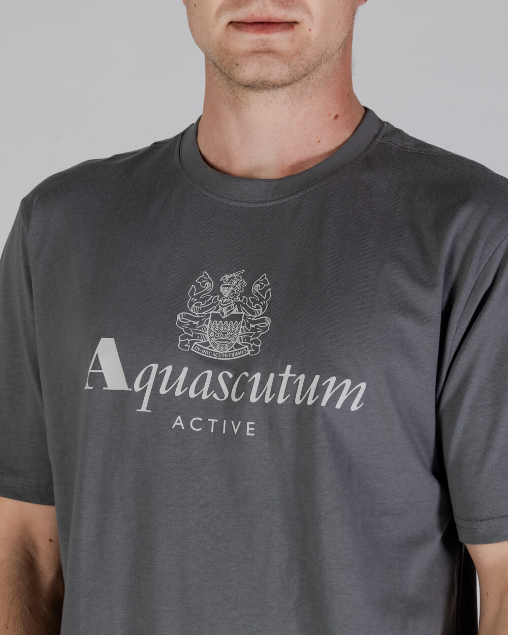 T-shirt Aquascutum ACTIVE BIG LOGO T-SHIRT Antracite - Foto 4