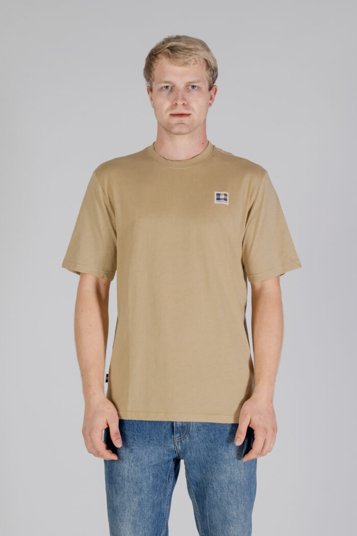 T-shirt Aquascutum ACTIVE CLUB CHECK PATCH T-SHIRT Beige