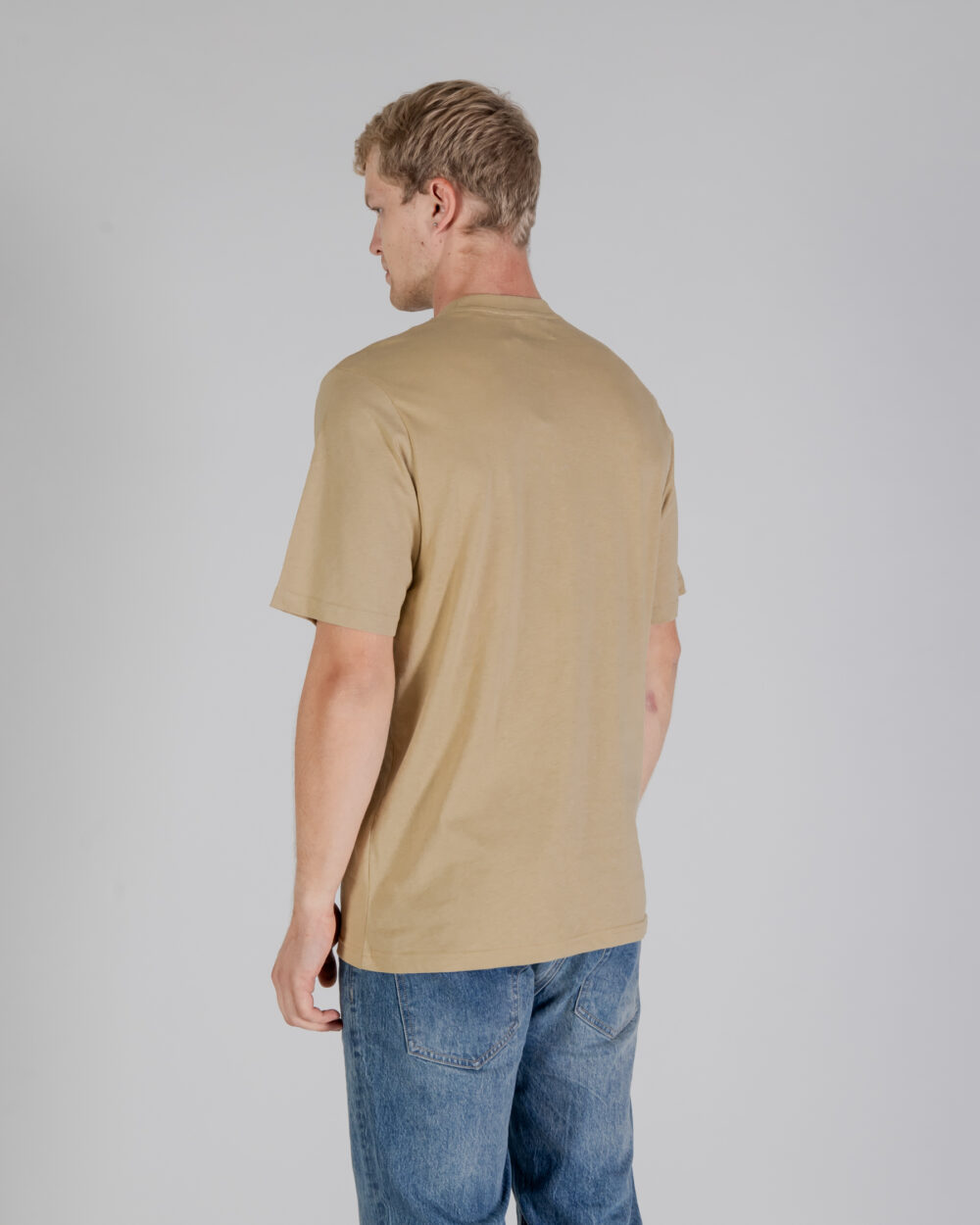 T-shirt Aquascutum ACTIVE CLUB CHECK PATCH T-SHIRT Beige - Foto 3