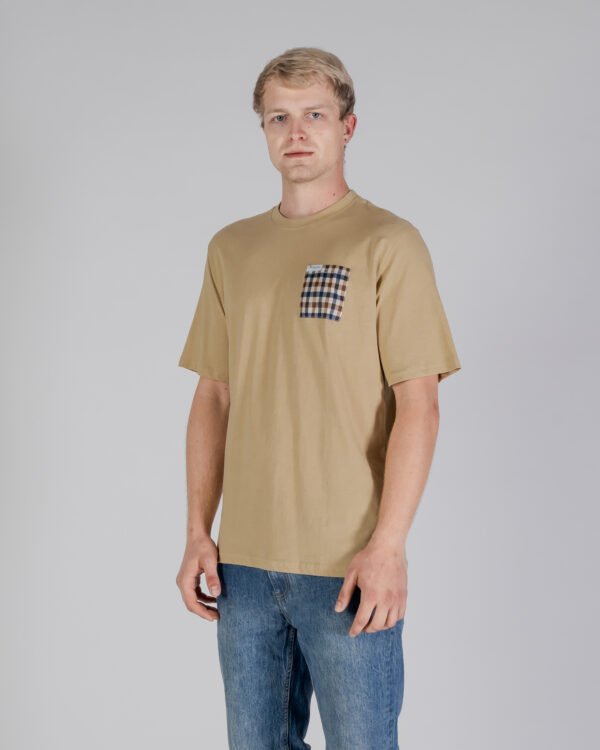 T-shirt Aquascutum ACTIVE CLUB CHECK POCKET T-SHIRT Beige - Foto 1