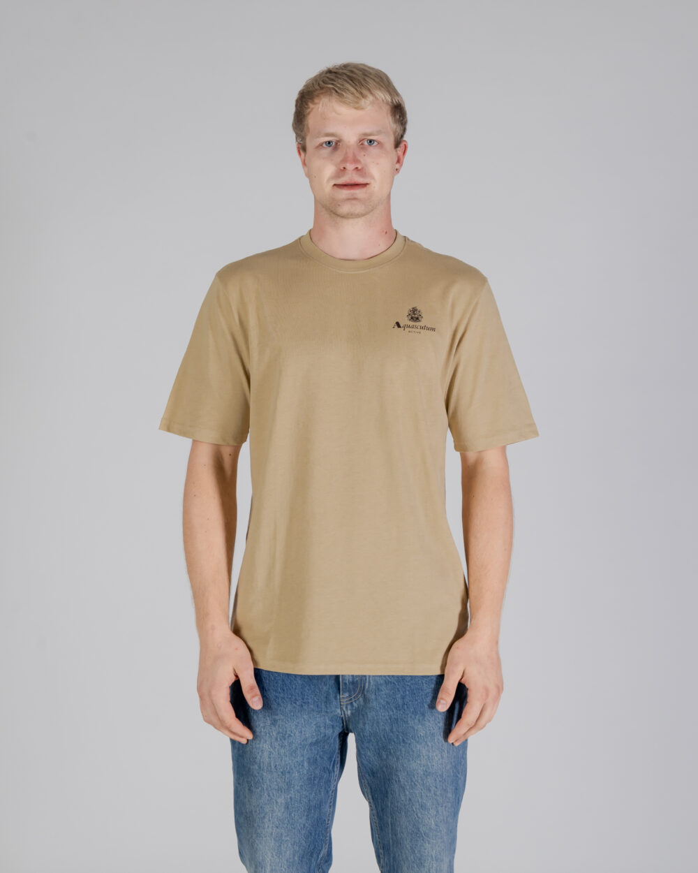 T-shirt Aquascutum ACTIVE SMALL LOGO T-SHIRT Beige - Foto 1