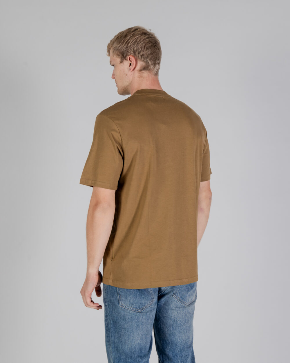 T-shirt Aquascutum ACTIVE BIG LOGO T-SHIRT Beige scuro - Foto 3