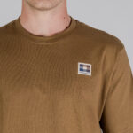 T-shirt Aquascutum ACTIVE CLUB CHECK PATCH T-SHIRT Beige scuro - Foto 4