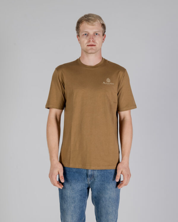 T-shirt Aquascutum ACTIVE SMALL LOGO T-SHIRT Beige scuro - Foto 1