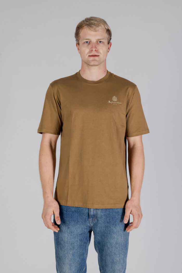 T-shirt Aquascutum ACTIVE SMALL LOGO T-SHIRT Beige scuro