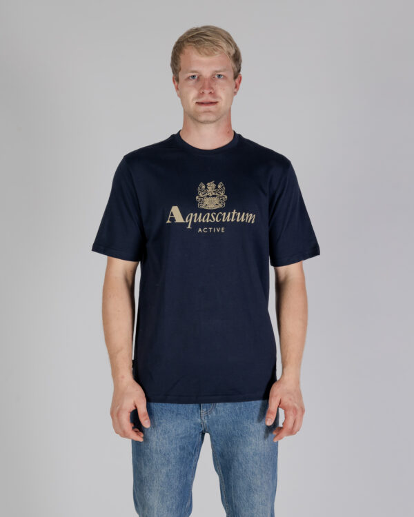 T-shirt Aquascutum ACTIVE BIG LOGO T-SHIRT Blu - Foto 1