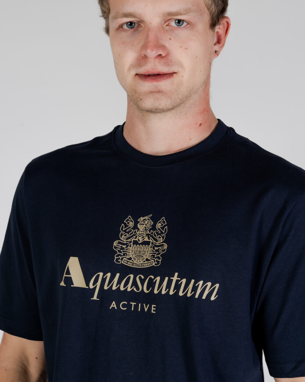 T-shirt Aquascutum ACTIVE BIG LOGO T-SHIRT Blu - Foto 4