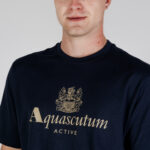 T-shirt Aquascutum ACTIVE BIG LOGO T-SHIRT Blu - Foto 4