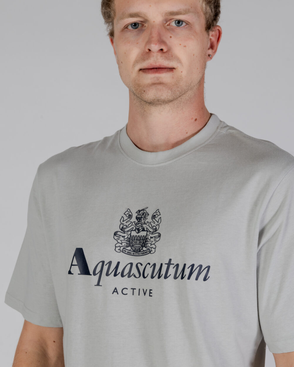 T-shirt Aquascutum ACTIVE BIG LOGO T-SHIRT Grigio - Foto 4